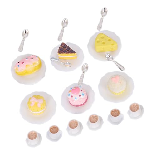 Abaodam Niedliches Miniatur-küchendekor-Set Mit Mini-tassen Kleinen Kaffeetassen Und Desserts Für Miniatur-landschaften von Abaodam