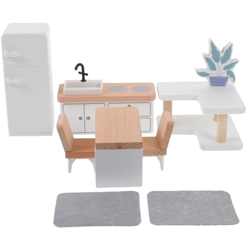 Abaodam Miniatur Küche Set Holz Puppenhaus Möbel Entzückende Mini Decor Multi-Zweck Miniatur Spielzeug Für von Abaodam