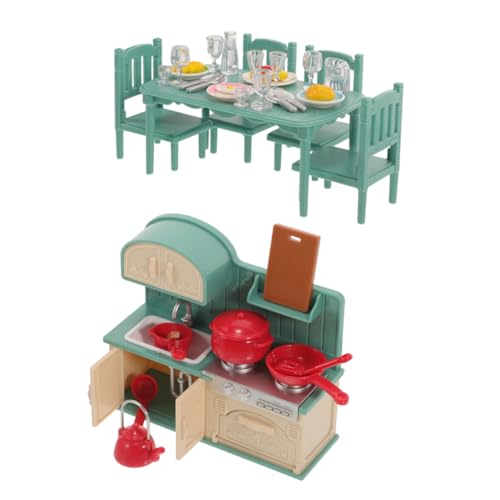 Abaodam 1 Satz Mini-möbelset Zubehör Für Puppenstubenmöbel Miniaturmöbel Für Puppenstuben Puppenhaus-möbeltisch Miniaturstühle Zum Basteln Mini-puppenhausmöbel Süße Puppenmöbel Plastik von Abaodam