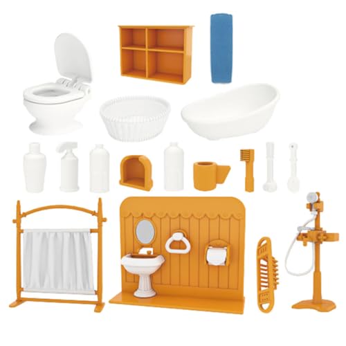 Abaodam 1 Satz Mini-puppenhaus-Badezimmer-Set Spielzeughaus Badespielzeug Für Babys Puppenhaus-versorgung Puppenhausteppich Puppenhausmöbel DIY Mini-möbelmodell Hauszubehör Plastik Yellow Abaodam 1 Satz Mini-puppenhaus-Badezimmer-Set Spielzeughaus Badespielzeug Für Babys Puppenhaus-versorgung Puppenhausteppich Puppenhausmöbel DIY Mini-möbelmodell Hauszubehör Plastik Yellow von Abaodam