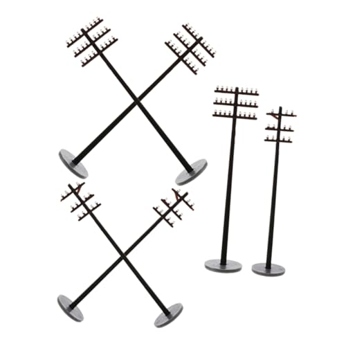 Abaodam 1 Satz Mini-telefonmast Modelleisenbahn-telefonmast Eisenbahnmodell 187 Eisenbahntelefonmasten Telefonmasten-Modell Stangenspielset Modelleisenbahn-spielset 1:100 Zugzubehör Abs von Abaodam