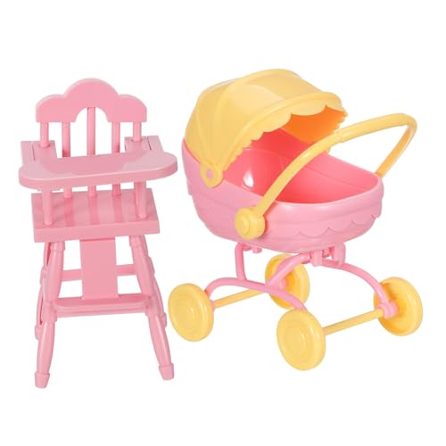 Abaodam 1 Satz Miniatur Kinderwagen Spielzeugset für Puppen Hochstuhl und Kinderwagen für Fantasievolles Spiel Leicht und Tragbar aus Sicherem Abs Material für Rollenspiele Abaodam 1 Satz Miniatur Kinderwagen Spielzeugset für Puppen Hochstuhl und Kinderwagen für Fantasievolles Spiel Leicht und Tragbar aus Sicherem Abs Material für Rollenspiele von Abaodam