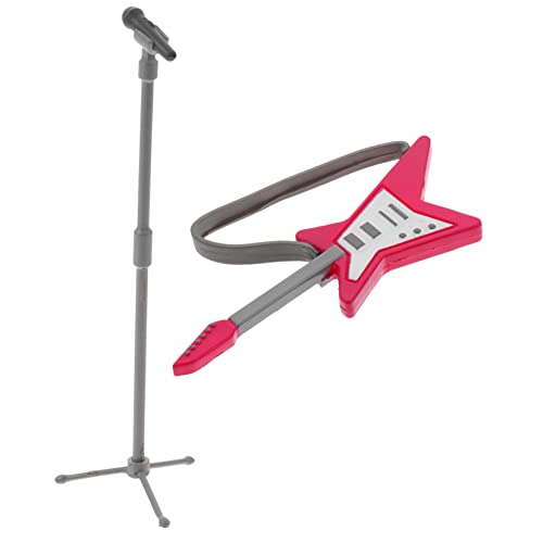 Abaodam 1 Satz Miniatur Musikinstrument Set für Gitarre Mikrofon für Puppenhaus Dekoration Realistische Details für Musikliebhaber und Sammler Abaodam 1 Satz Miniatur Musikinstrument Set für Gitarre Mikrofon für Puppenhaus Dekoration Realistische Details für Musikliebhaber und Sammler von Abaodam