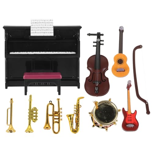 Abaodam 1 Satz Miniatur Musikinstrumente Set für Puppenhaus aus Klassischen Bruchsicheren Modellen für Kreative Dekoration und Fotografie Miniaturspielzeuge für Puppenzubehör Abaodam 1 Satz Miniatur Musikinstrumente Set für Puppenhaus aus Klassischen Bruchsicheren Modellen für Kreative Dekoration und Fotografie Miniaturspielzeuge für Puppenzubehör von Abaodam