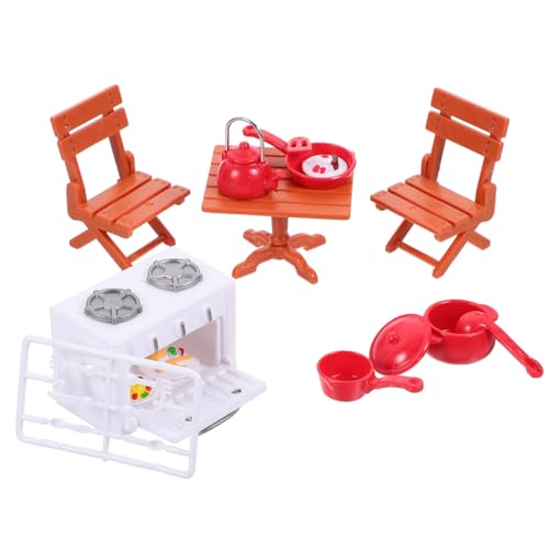 Abaodam 1 Satz Miniatur Puppenhaus Küchenzubehör Set Teiliges für Grill Tisch und Stühlen Dekoration für Mini Küchen Szenen Sicher und Langlebig Abaodam 1 Satz Miniatur Puppenhaus Küchenzubehör Set Teiliges für Grill Tisch und Stühlen Dekoration für Mini Küchen Szenen Sicher und Langlebig von Abaodam