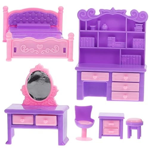 Abaodam 1 Satz Miniatur Puppenhaus Möbel Set Teiliges Schlafzimmermöbel für Puppenhäuser für Landschaftsdekoration und Fotografie Vielseitig Einsetzbar Klassisches Design von Abaodam