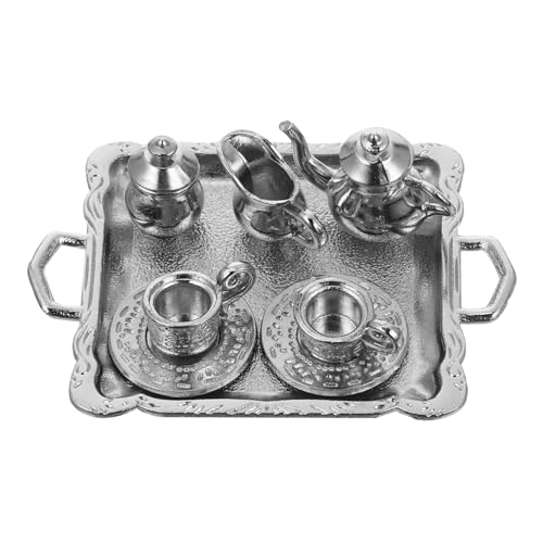 Abaodam 1 Satz Miniatur Tee Set Teiliges Set für Puppenhäuser Teegeschirr für Kreative Küchen Modelle und Miniatur Dekorationen von Abaodam