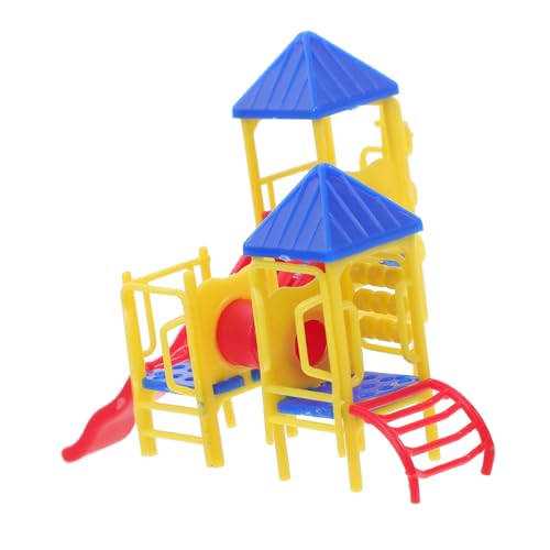 Abaodam Miniatur Spielplatz Modell für Kinder Spielzeug aus Sicherem Kunststoff Puppenhaus Zubehör Sandkasten Dekoration Selbstgemacht Miniatur Handwerk von Abaodam