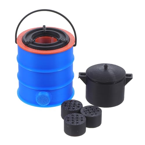 Abaodam 1 Satz Miniaturmodellkohleofen Küchenzubehör Für Puppenstuben Puppenhaus-miniaturen Puppenhaus Küchenzubehör Puppenhaus-küchenmodell Puppenhaus-Gadgets Blue Pla von Abaodam