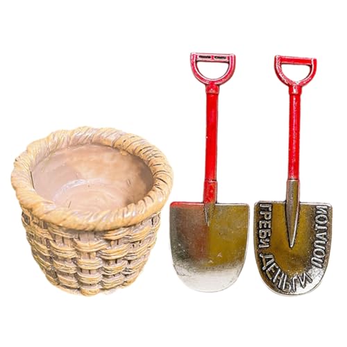 Abaodam 1 Satz Miniaturwerkzeuge für kinderspielzeug The Craft Gartenwerkzeug-Set Toys for Garten Blatt Gartenzwerg Dinge Mini-Sachen Mini-Gartendekorationen Metall von Abaodam