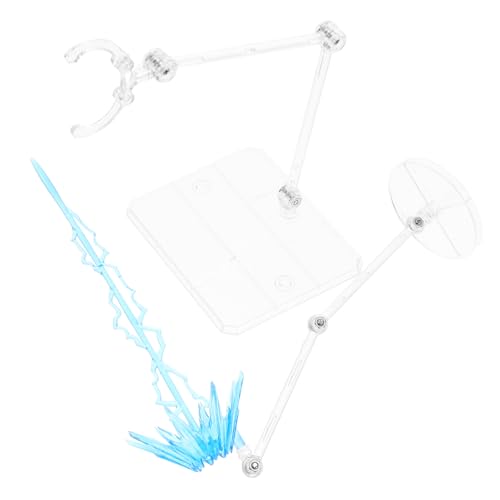 Abaodam 1 Satz Modellieren Sie Spezialeffektteile transparentes Modell LED-Solarleuchten Autotüraufkleber WALKLICHTE WARNUNGSPIELE Blitzlichter Puppenspielständer Figurenbasis Plastik Blue von Abaodam