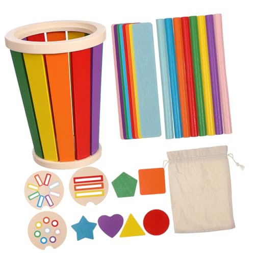 Abaodam Montessori Farbsortierer für Vorschulkinder Robustes Holzspielzeug mit Formen und Farben Sensorisches Sortierspiel für Motorische Fähigkeiten und Kognitive Entwicklung von Abaodam