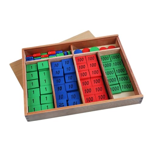 Abaodam Lernspielzeug Für Die Frühe Bildung – 1 Set Mathe-Spielzeug Für Kinder Sortierspiele – Zählspielzeug Aus Holz Für Kinder von Abaodam