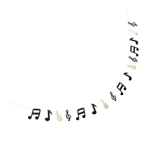 Abaodam 1 Satz Musiknoten Dekorationsbanner Schimmernde Gitarren Hintergrunddekoration für Musikpartys Geburtstagsfeiern und Hochzeiten Einfach zu Montieren Sorgt für Festliche von Abaodam
