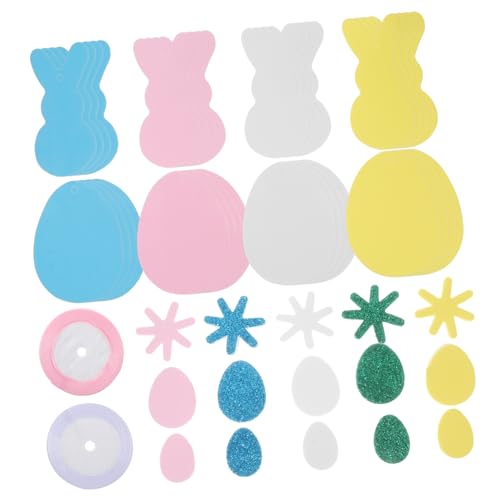 Abaodam 1 Satz Osterdekoration Ostern Easter Bunny üeier Ostern 0stergeschenke Easter Eggs Ostereier mit Aufkleber kreativer handwerklicher Charme DIY-Versorgung Kinderhandwerk Eva von Abaodam