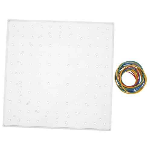 Abaodam 1satz Geoboard Lernspielzeug Transparentes Steckbrett Für Junge Mädchen Doppelseitiges Design Mit Bunten Gummibändern Für Mathematische Im Klassenzimmer Hause von Abaodam