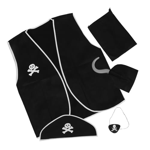 Abaodam 1 Satz Piratenkostüm Kostüme Halloween für Kleidung Kostümzubehör Piratenhaken piratenzubehor Schminkzubehör Piratenaccessoires dekorativer Karnevalshut Cosplay- Tuch Black Abaodam 1 Satz Piratenkostüm Kostüme Halloween für Kleidung Kostümzubehör Piratenhaken piratenzubehor Schminkzubehör Piratenaccessoires dekorativer Karnevalshut Cosplay- Tuch Black von Abaodam