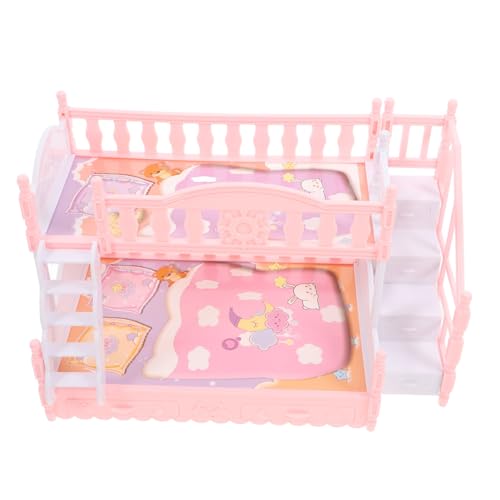 Abaodam 1 Satz Puppenhaus Etagen Bett Möbel Etagenbett Für Puppen Mini-puppenhauszubehör Puppenhausbettwäsche Miniatur-puppenstubenbett Etagenbett- Puppenbett Rosa Stoff Abaodam 1 Satz Puppenhaus Etagen Bett Möbel Etagenbett Für Puppen Mini-puppenhauszubehör Puppenhausbettwäsche Miniatur-puppenstubenbett Etagenbett- Puppenbett Rosa Stoff von Abaodam