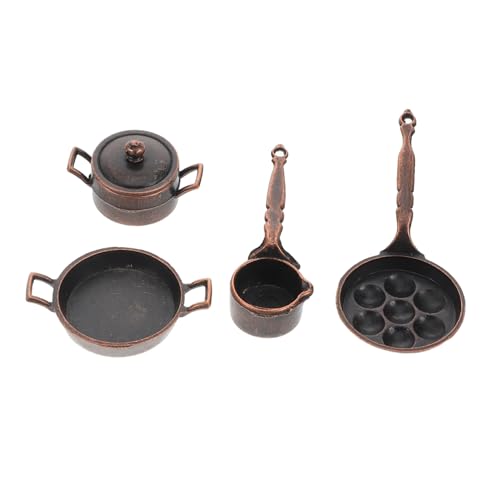 Abaodam Puppenhaus-mini-küchengeschirr – 1 Set Topf Pfanne Und Pfannenset Aus Metall Miniatur-küchenzubehör Für Das Spielhaus Abaodam Puppenhaus-mini-küchengeschirr – 1 Set Topf Pfanne Und Pfannenset Aus Metall Miniatur-küchenzubehör Für Das Spielhaus von Abaodam