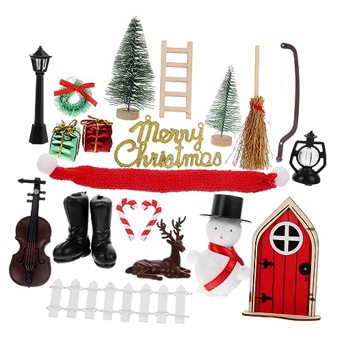 Abaodam 1 Satz Puppenhaus Weihnachtliche Miniaturfiguren Weihnachten Zubehör Puppenkleidung Bausatz Miniaturhaus Weihnachtsfee Türen Mini-Weihnachtsbaum Babypuppensachen Türmodell Plastik Abaodam 1 Satz Puppenhaus Weihnachtliche Miniaturfiguren Weihnachten Zubehör Puppenkleidung Bausatz Miniaturhaus Weihnachtsfee Türen Mini-Weihnachtsbaum Babypuppensachen Türmodell Plastik von Abaodam