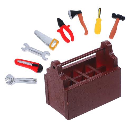 Abaodam Miniatur-Werkzeuge Für Puppenhaus-Dekorationen – Mini-Werkzeug-Set Im Maßstab 1/12 Miniatur-hausbausatz Puppenhaus-zubehör von Abaodam