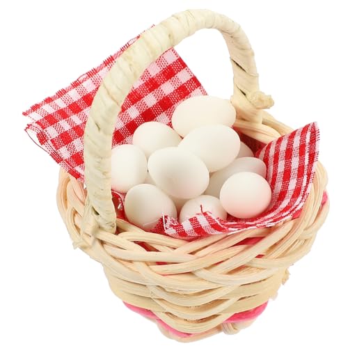 Abaodam 1 Satz Puppenhausdekoration für kinderspielzeug spielsachen für Mikrolandschaft Dekoration spielsachen Miniatur-Ei-Modelle Mini-Ornament Korb Harz von Abaodam