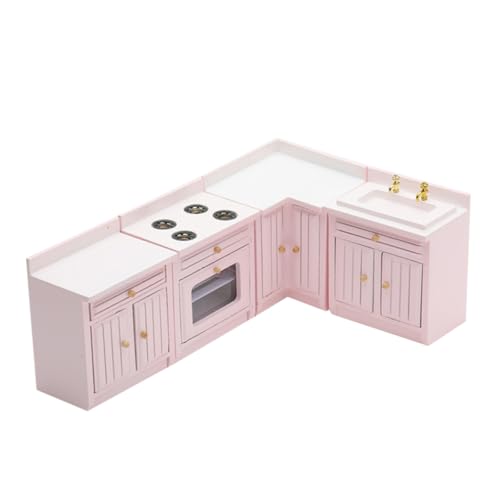 Abaodam Miniatur-küchenset Im Maßstab 1/12 Für Jungen Und Mädchen Puppenhausmöbelset Miniatur-spielhaus Aus Holz Schrank Schreibtisch Spüle Theke Abaodam Miniatur-küchenset Im Maßstab 1/12 Für Jungen Und Mädchen Puppenhausmöbelset Miniatur-spielhaus Aus Holz Schrank Schreibtisch Spüle Theke von Abaodam