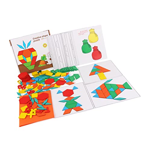 Abaodam Holzklötze-spielzeugpuzzle – 1 Set Puzzle Für Frühes Lernen Interessantes Tangram Kreativität Und Vorstellungskraft von Abaodam