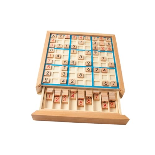 Abaodam 1 Satz Kinder rätsel Zahlen Schachbrett Puzzles aus Holz Rätsel für Erwachsene Zahlenrätsel für Kinder Trainingsboard für logisches Denken Erwachsener Spielbrett Sudoku Hölzern von Abaodam
