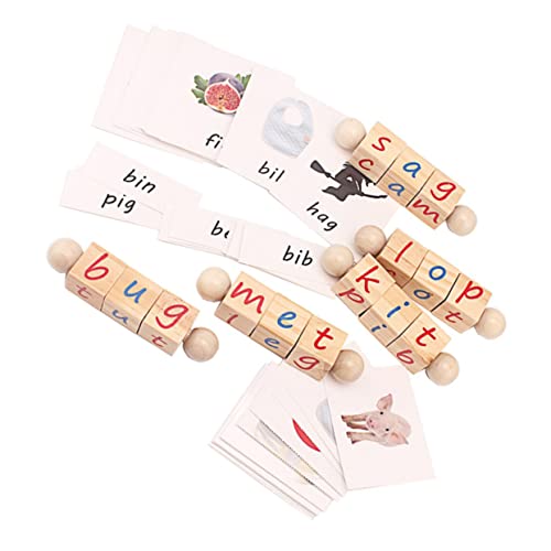 Abaodam Alphabet-bausteine Englisches Rechtschreibspielzeug Montessori Pädagogisches Spielzeug Für Kinder Hand-Auge-koordination von Abaodam