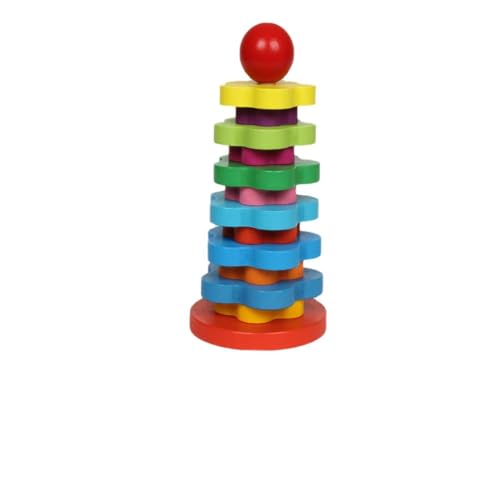 Abaodam 1 Satz Regenbogenturm Stapelblock Für Lustige Bausteine Hölzern von Abaodam