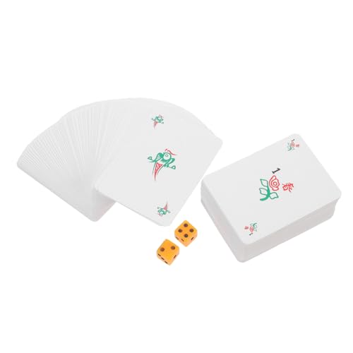 Abaodam 1 Satz Reiseset Mini Mahjong Karten Tragbare Chinesische Spielkarten mit Würfeln für Unterwegs und Partys Leichtes Papier Mahjong Spiel mit Druck und Feiner Verarbeitung Abaodam 1 Satz Reiseset Mini Mahjong Karten Tragbare Chinesische Spielkarten mit Würfeln für Unterwegs und Partys Leichtes Papier Mahjong Spiel mit Druck und Feiner Verarbeitung von Abaodam
