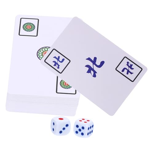 Abaodam 1 Satz Reisespiel Mahjong Karten und wasserdichte Mahjong Spielkarten mit Würfeln für Partys und Reisen Langlebig und Sicher Freunde und Familienspiele Abaodam 1 Satz Reisespiel Mahjong Karten und wasserdichte Mahjong Spielkarten mit Würfeln für Partys und Reisen Langlebig und Sicher Freunde und Familienspiele von Abaodam
