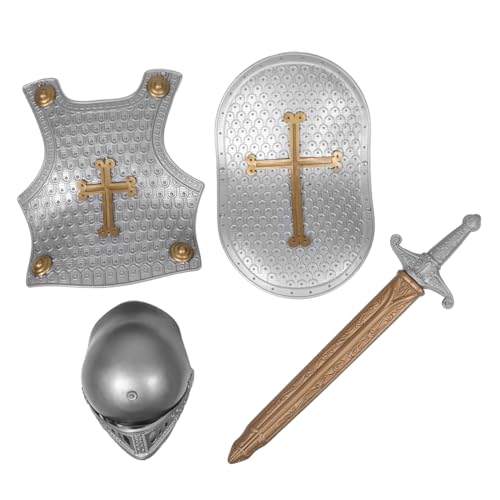 Abaodam 1 Satz Ritter Rüstungsset für Retro Schild für Cosplay Rollenspiele Halloween Leicht Tragbar Verarbeitet für Jungen von Abaodam
