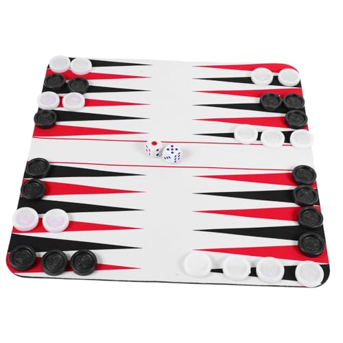 Abaodam 1 Satz Satz Backgammon Camping -brettspiel Roadtrip-Spiel Brettspiele Im Freien Road Trip Brettspiel Flugzeug Tragbares Spiel Reisespiel Tragbares Brettspiel Gummi von Abaodam