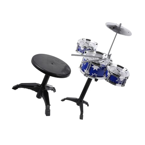 Abaodam 1 Satz Schlagzeug Set Musikalisches für Lernspielzeug zur Frühen Robust und Einfach zu Montieren für Jungen und Mädchen Blau von Abaodam