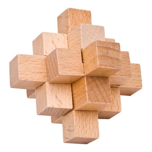Abaodam 1 Satz Schloss Buchenholz Safe Toy intelligenzspielzeug Herausforderndes Entspannungsspielzeug Present Ideas Kreatives iq-Puzzle Lu-Ban-Puzzle-Ball Bambus von Abaodam