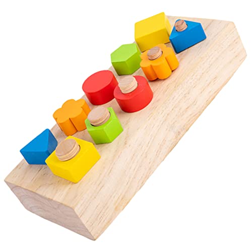 Abaodam Holzspielzeug Zum Sortieren Von Formen Für Jungen Und Mädchen Baby-formpuzzle Pädagogisches Kleinkindpuzzle Entwicklung Der Feinmotorik von Abaodam