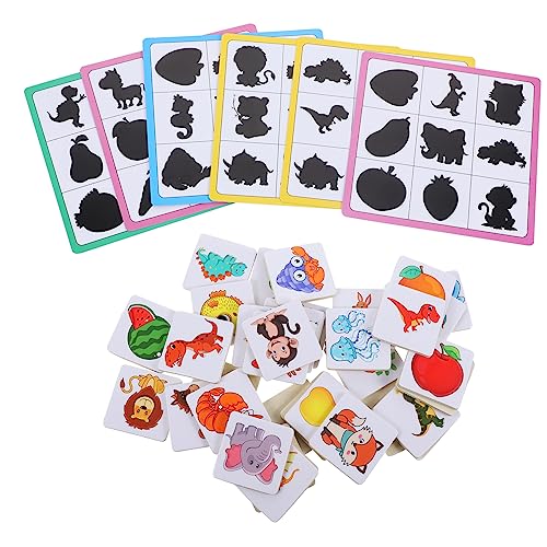 Abaodam 1 Satz Shadow Matching Puzzle aus Holz für Frühe Bildung Hand Auge Koordination Pädagogisches Puzzlespiel für Lustige Pairing Toys Fördert Kreativität und Kognitive Fähigkeiten von Abaodam