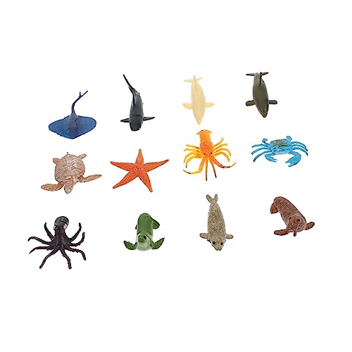 Abaodam 1 Satz Simulation von Meerestieren altes Meerestierspielzeug Lernspielzeug für Kinder Ornament Spielzeuge Tiermodelle der Meereswelt Kinder kognitives Spielzeug Aquarium Zubehör von Abaodam
