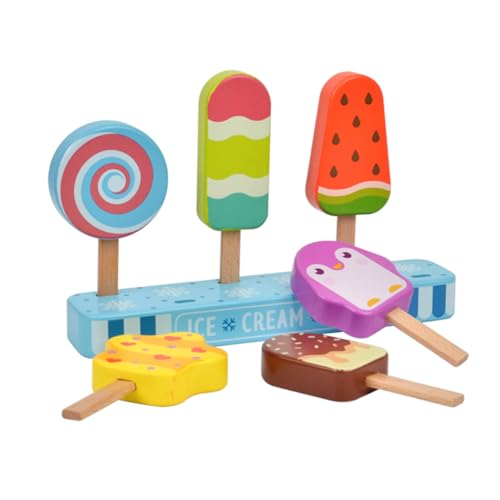 Abaodam 1 Satz Simulations-EIS Mädchenspielzeug Kinderspielzeug Dollhouse Food Accessoires Miniatur-Lebensmittelspielzeug Spielzeuge Modelle Eisstiel-Spielzeug Imitation Eiscreme-Modell von Abaodam