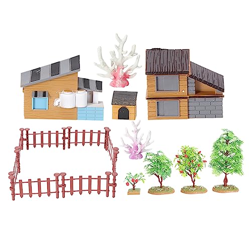 Abaodam 1 Satz Simulations-Farm-Set Spielzeugmodell Für DIY Schmuck Farmszenenmodell Lernspielzeug Für Hausmodell Simulationsspielzeug PVC von Abaodam
