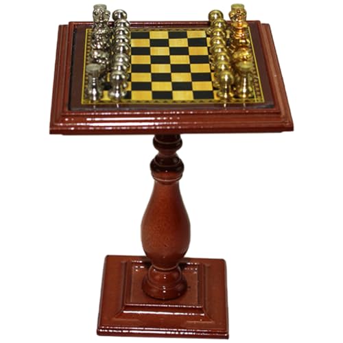 Abaodam 1 Satz Simuliertes Schach Kartenspiel tragbares Schach Dame Brettspiel Miniatur-Puppenhaus Miniatures tischdeko esstisch Puppenhaus-Layout- kleine Hausdekoration hölzern Brown Abaodam 1 Satz Simuliertes Schach Kartenspiel tragbares Schach Dame Brettspiel Miniatur-Puppenhaus Miniatures tischdeko esstisch Puppenhaus-Layout- kleine Hausdekoration hölzern Brown von Abaodam