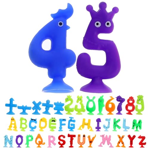 Abaodam 1 Satz Spaß beim Brieflutschen mit Saugbuchstaben Rechtschreibspielzeug Alphabet-Rechtschreibspiel Lernspielzeug für das englische Alphabet Wortbuchstabierspielzeug von Abaodam