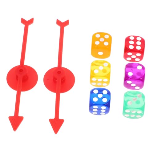 Abaodam 1 Set Kunststoff Spiel Rad Pointer Set Mit Würfel Für Familie Versammlungen & Parteien von Abaodam