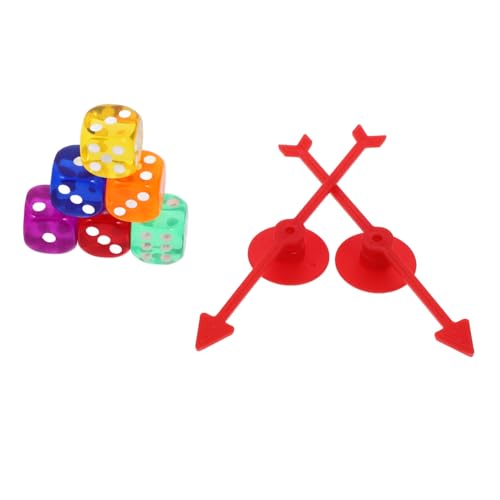 Abaodam 8 Stück Kunststoff-spielpfeilwürfel Einfach Zu Verwenden Für Brettspiele Partys Und Projekte von Abaodam
