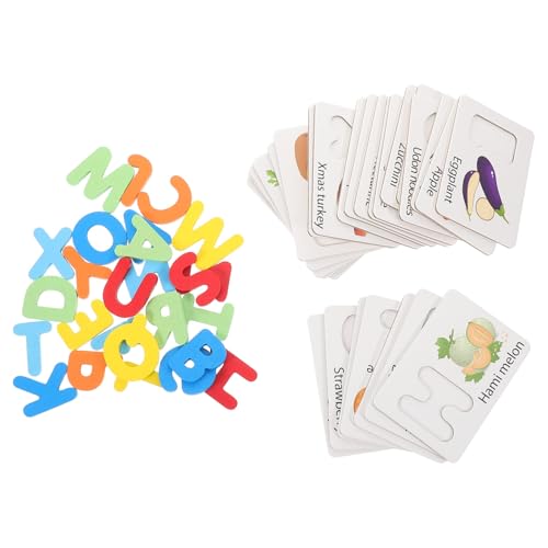 Abaodam 26 Stücke Holz Alphabet Flash Karten Spielzeug Für Jungen Und Mädchen Kleinkinder Vorschule Lernen Spiel von Abaodam