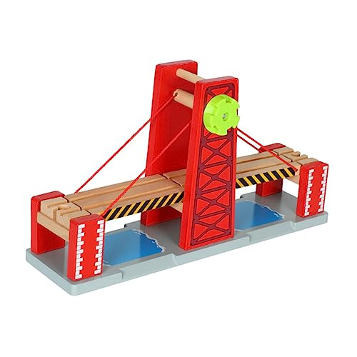 Abaodam 1 Satz Spur Spielzeug Toys Holzeisenbahnen für Kinder Eisenbahngleis aus Holz Brio-Zug Zugbrücke aus Holz Bahngleisbrücken Puzzle einstellen große Hängebrücke Modell Plastik von Abaodam