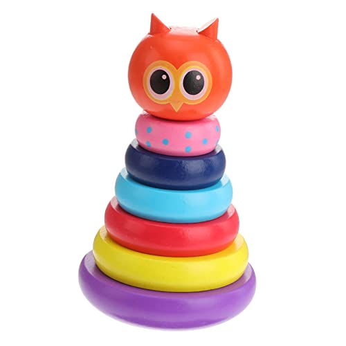 Abaodam 1 Satz Stapeln Hoher Becher Bausteinsätze Intelligenz Stapelblock Lustige Bausteine ​​ Stapelblock Lernspielzeug Babyspielzeug Rosa Holz von Abaodam