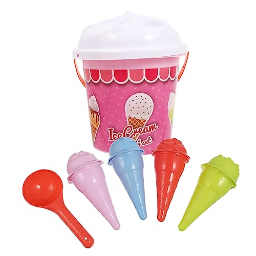 Abaodam Lustiges Sandspielzeug in Eiscreme-Form Für Jungen Und Mädchen Strandspielzeug-Set Sandbaggerwerkzeuge Zufällige Farbe von Abaodam